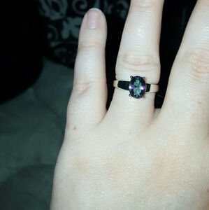 Mystic topaz Rainbow size 8 ring